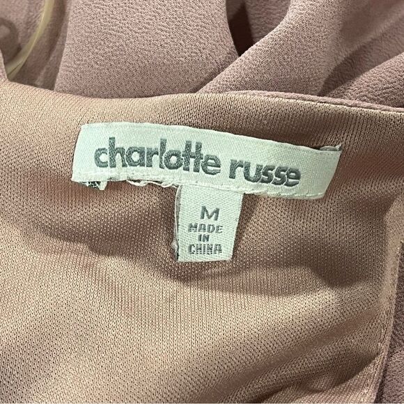 Charlotte Russe dusty Pink Strappy a-line mini Dress size medium - Picture 8 of 12